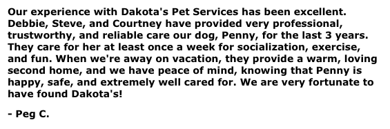 Our experience with Dakota's Pet