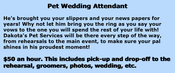 Pet Wedding Attendant 